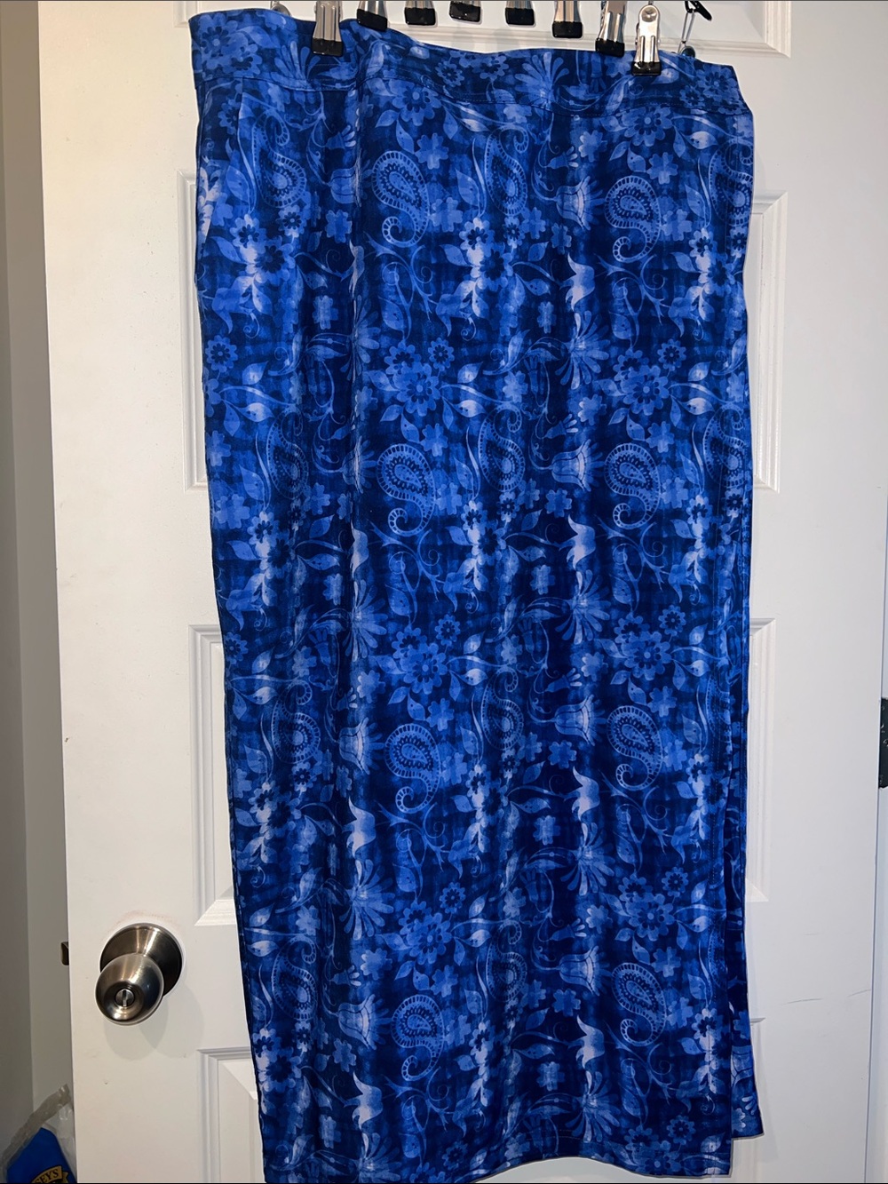 Ripskirt Hawaii Royal Blue Floral Paisley Maxi Skirt